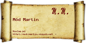 Mód Martin névjegykártya