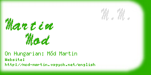 martin mod business card